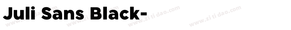 Juli Sans Black字体转换